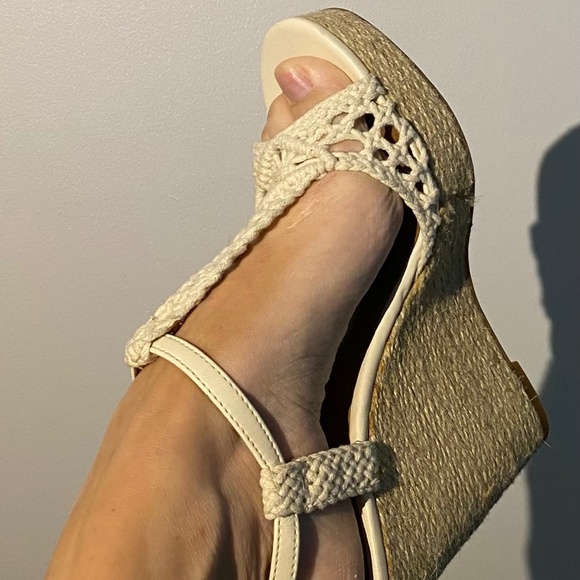 Cream Macrame Wedge by Lucky - Picture 3 of 5
